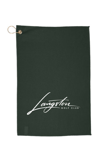 Golf Towel - Langston Golf Club Embroidered Performance Towel with Grommet & Clip