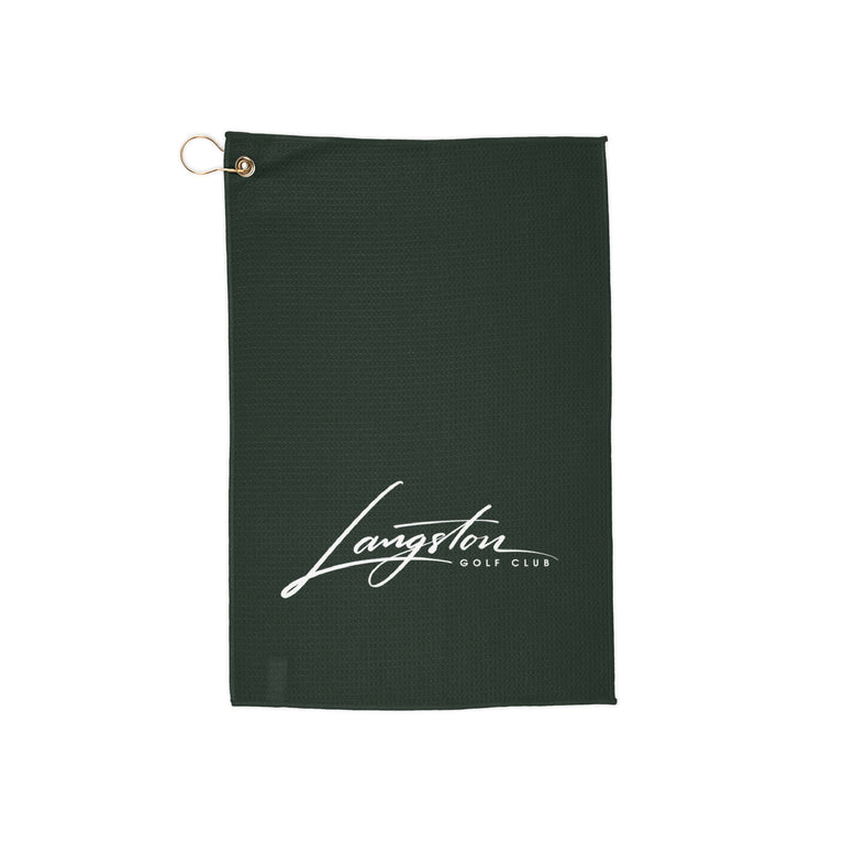 Golf Towel - Langston Golf Club Embroidered Performance Towel with Grommet & Clip