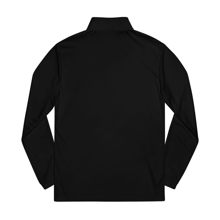 Adidas Embroidered Quarter-Zip Pullover — Lightweight White Performance Top