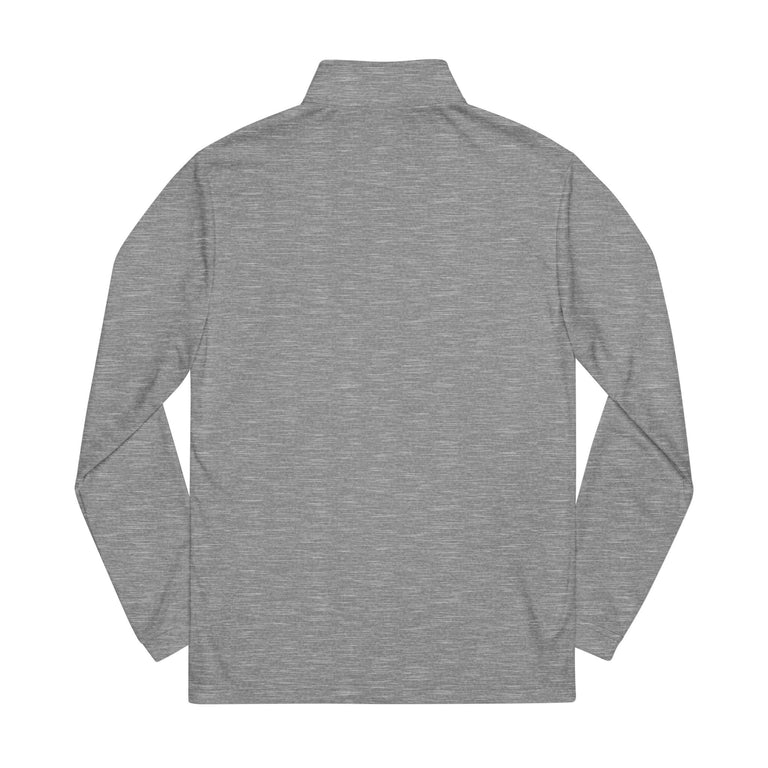 Adidas Embroidered Quarter-Zip Pullover — Lightweight White Performance Top