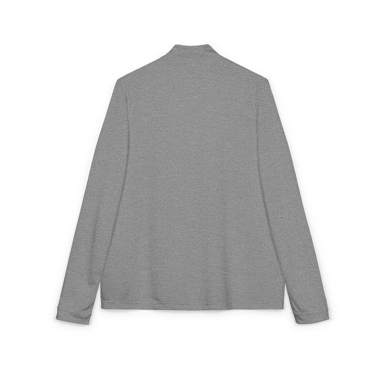 Adidas Embroidered Quarter-Zip Pullover — Lightweight White Performance Top