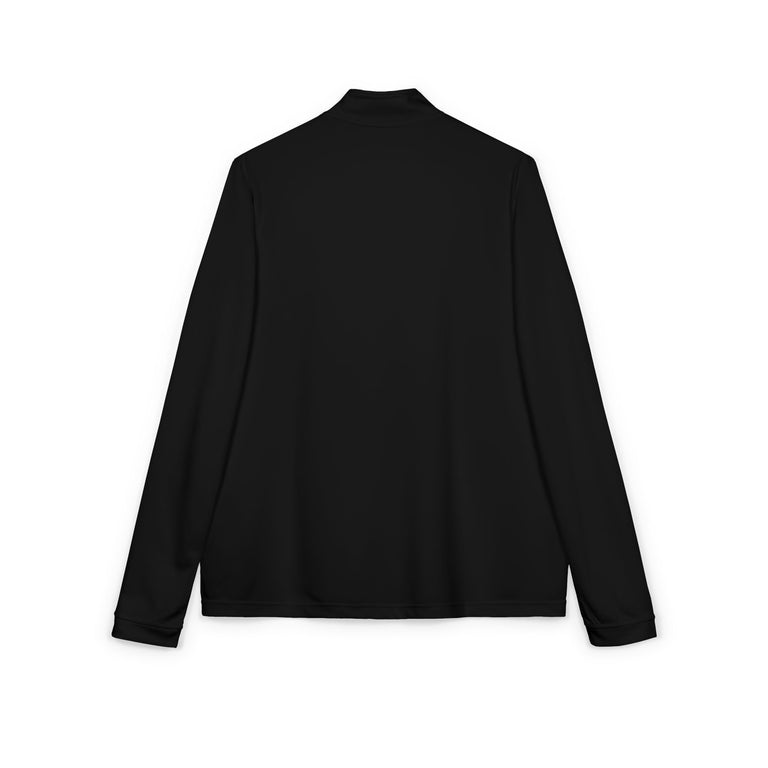 Adidas Embroidered Quarter-Zip Pullover — Lightweight White Performance Top