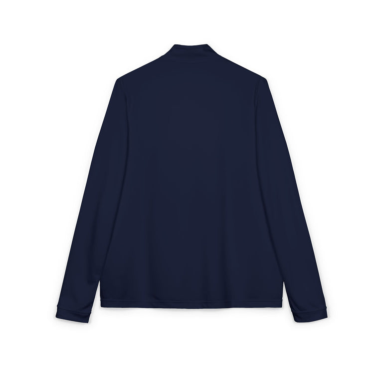 Adidas Embroidered Quarter-Zip Pullover — Lightweight White Performance Top