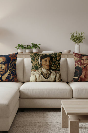 Icon Series, Velvet Throw Pillow (Bold Hues)
