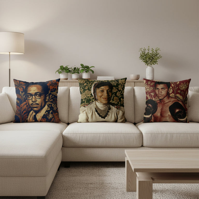 Icon Series, Velvet Throw Pillow (Bold Hues)