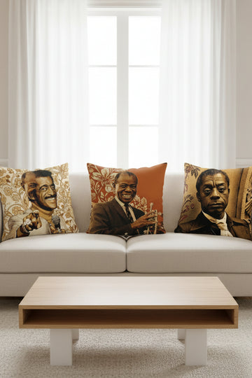 Icon Series, Velvet Throw Pillow (Warm Hues)