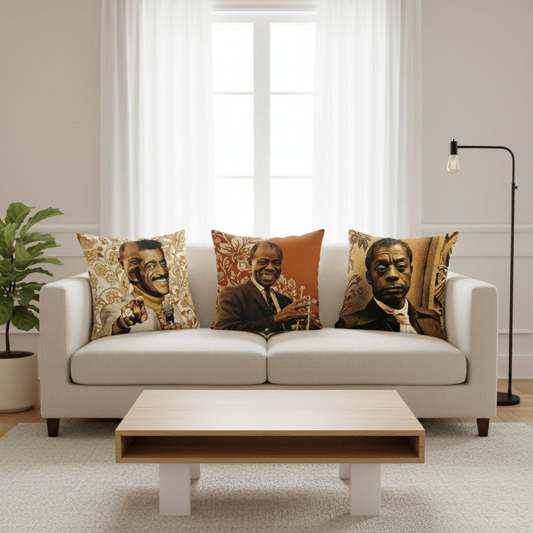 Icon Series, Velvet Throw Pillow (Warm Hues)