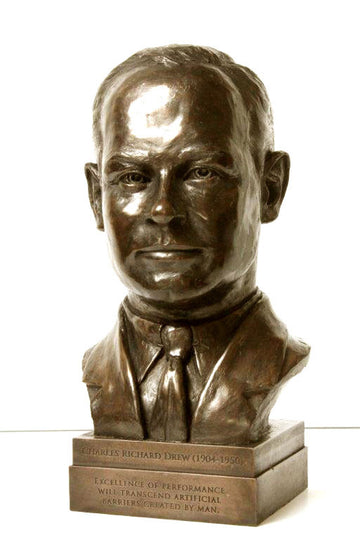 Charles Drew Bronze Desk Bust