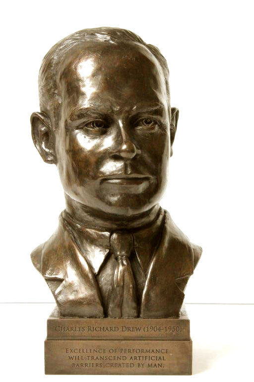Charles Drew Bronze Desk Bust