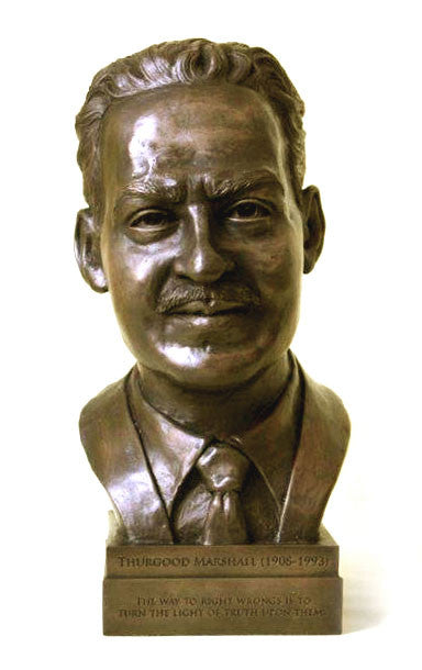 Thurgood Marshall Bronze Desk Bust