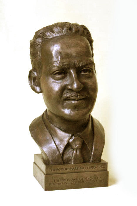 Thurgood Marshall Bronze Desk Bust
